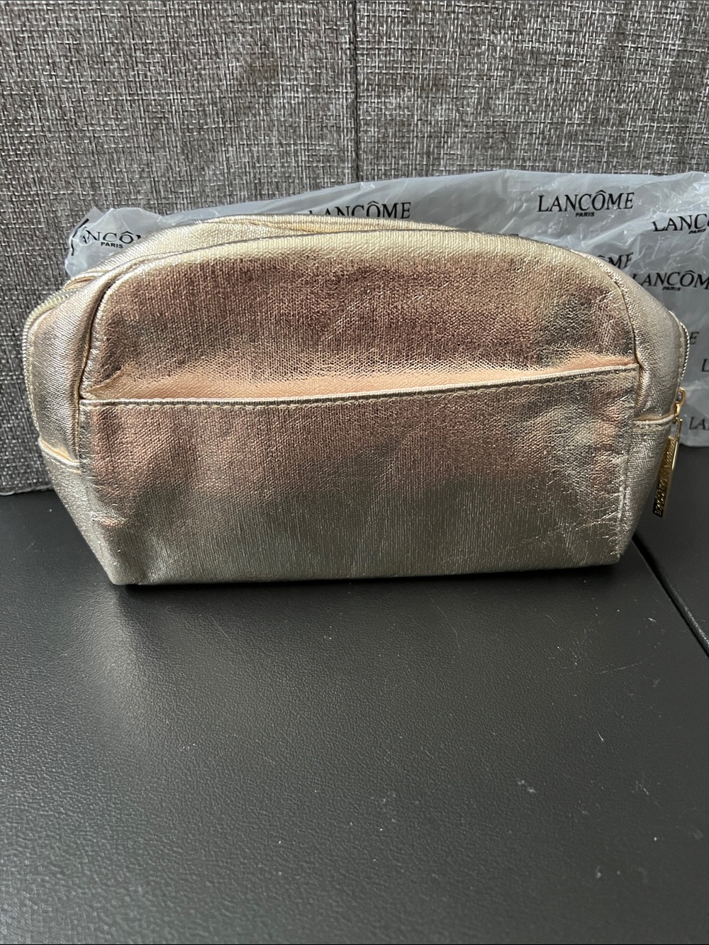 Metallic Gold Cosmetic Pouch